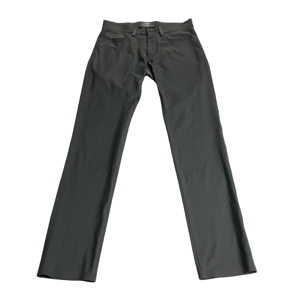 Theory Raffi Slim Fit Tech Pants Mens 28 Gray Neoteric 5 Pocket Performance